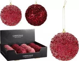 Eglutės žaisliukas Glitter, raudonas, putų polistirenas