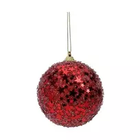 Eglutės žaisliukas Glitter, raudonas, putų polietilenas