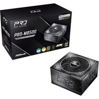Asrock maitinimo blokas PRO-M850G, 850 W, ATX 3.1, 80 Plus Gold, 13.5 cm ventiliatorius, 100-240 V, aktyvus PFC