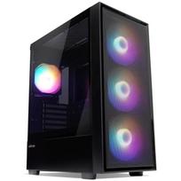 Zalman S6 BLACK, ATX Midi Tower kompiuterio korpusas, 3x140mm FRGB priekyje, 1x120mm FRGB gale, juodas