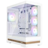 Zalman P40 NAMU WHITE, ATX Mid-Tower kompiuterio korpusas, 4x120mm ARGB ventiliatoriai, plienas, stiklas, medis, 452x235x492mm