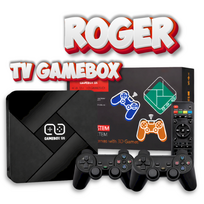 RoGer TV GameBox G5 Retro Game Console with 2 Controllers / 64GB / 4K / 10 Emulators / 30,000+ Games