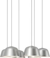Muuto Pakabinamas šviestuvas su 6 gaubtais Ambit šlifuotas aliuminis