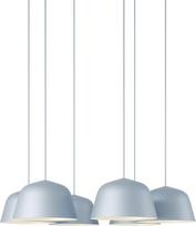 Muuto Pakabinamas šviestuvas su 6 gaubtais Ambit šviesiai mėlynas