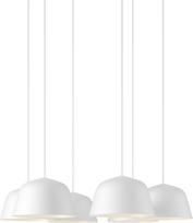 Muuto Pakabinamas šviestuvas su 6 gaubtais Ambit baltas