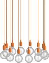 Muuto Pakabinamas šviestuvas E27, 12 lempučių, oranžinis
