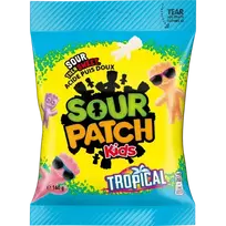 Sour Patch Kids Tropical fruit flavor jelly candies with sour sugar coating 160g