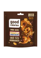 GOOD CALORIES Mini peanut butter bars with peanuts and chocolate, 108g