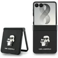 Karl Lagerfeld PU Saffiano Karl and Choupette phone case for Samsung Galaxy Z Flip 8 (F776) black