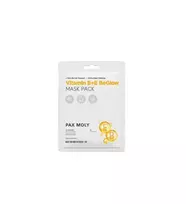 PaxMoly , Be Glow, Vitamin B+E, Brightening  AND  Illuminating, Sheet Mask, Face, Day  AND  Night, 25 ml