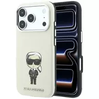 Karl Lagerfeld Smooth Ikonik Sketch MagSafe Case for iPhone 18 Pro / 17 Pro - Beige