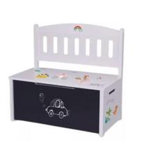 Tooky Toy: 2 viename medinė žaislų dėžė ir suoliukas