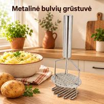 Nerūdijančio plieno bulvių grūstuvas