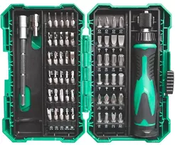Proskit Atsuktuvo ir antgalių komplektas 57 dalių SD-9857M Pro’sKit