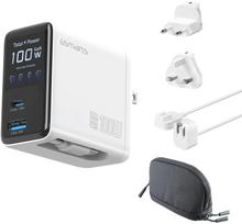charger 4smarts Sieciowa GaN Flex Screen AI 100W 2× USB-C + 1× USB-A Travel Edition White | 4252011913633 | 4252011913633