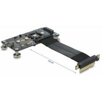 Delock PCI Express 3.0 x4 do M.2 Key M Adapter z wentylatorem i kablem 10 cm (64357) | 64357 | 4043619643578