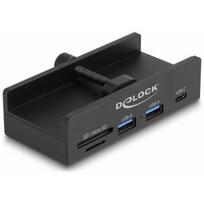 Delock Zewnętrzny USB 5Gbps Hub z 2 x USB Typ-A, 1 x USB Type-C™ i SD + Micro SD Slot z śrubą blokującą (64263) | 64263 | 4043619642632