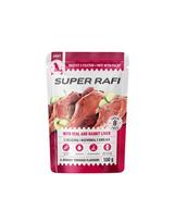 SUPER RAFI su veršiena ir triušio kepenėlėmis šunims 500 g šlapias maistas šunims
