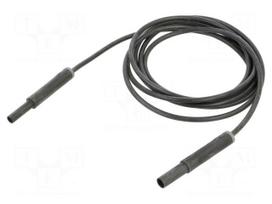 Test lead: single | 19A | banana socket 4mm,banana plug 4mm | black