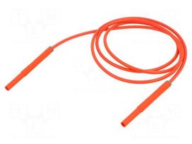 Test lead: single | 10A | banana plug 4mm,both sides | insulated