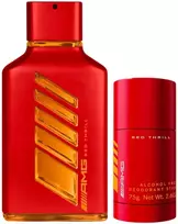 Set Mercedes-Benz: AMG Raudona Thrill Eau De Parfum For Men, 100 ml + AMG Raudona Thrill Dezodorantas Stick For Men, 75 g
