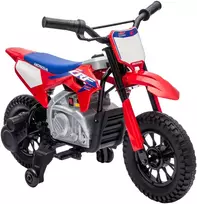 Elektrinis vaikiškas motociklas su licencijuotu HONDA CRF 450R dizainu ir 35 W varikliu, raudonas / mėlynas, 104 × 55 × 67 cm