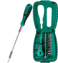 Proskit Atsuktuvo ir antgalių komplektas 15 dalių SD-9804 Pro’sKit