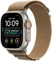 Apple Watch Ultra 4 GPS + Cellular 49mm Natural Titanium Case with Desert Alpine Loop - M - MJAF4ET/A