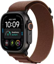 Apple Watch Ultra 4 GPS + Cellular 49mm Black Titanium Case with Burgundy Alpine Loop - M - MJC14ET/A