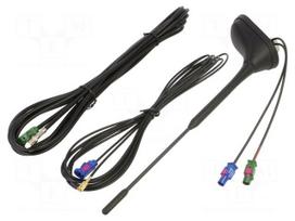 Antenna: automotive | car top,external | GNSS,UHF | Fakra | Len: 5m