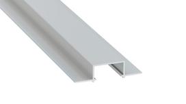 LED profile for LED strips, aluminum anodized, recessed, HIRO, 2m