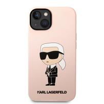 Karl Lagerfeld Liquid Silicone Ikonik NFT Case for iPhone 14 Plus / Pink
