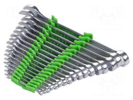 Wrench: combination spanner-set | Chrom-vanadium steel | 17pcs.