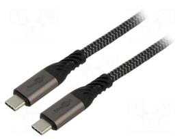 Cable | Thunderbolt 3,Thunderbolt 4,USB 4.0 | 1.5m | black,grey