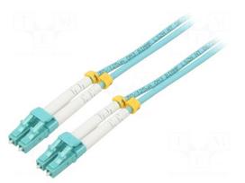 Fiber patch cord | OM3 | LC/UPC,both sides | 1m | 50/125um | LSZH | grey