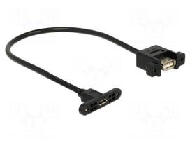 Cable | USB 2.0 | USB A socket,USB B micro socket | 0.25m | black