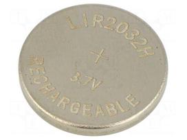 Re-battery: Li-Ion | 2032 | rechargeable battery | 70mAh | 3.7V