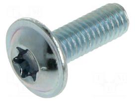 Screw | M4 | M4x12 | Head: button | Torx® | TX20 | steel | zinc