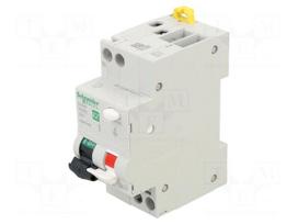 RCBO breaker | Inom: 25A | Ires: 30mA | Poles: 1+N | 230VAC | IP20 | RCBO