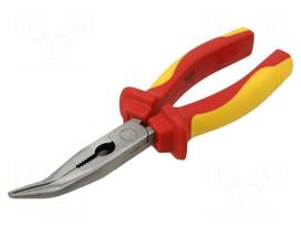 Pliers: insulated | curved,universal | 200mm | Chrom-vanadium steel