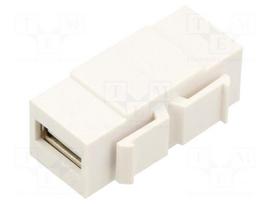 USB coupler | Keystone | USB A socket,USB B socket | USB 2.0 | white