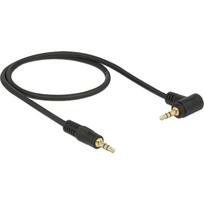 DeLOCK 3.5mm Male to Male Black 1m Right-Angle Audio Cable