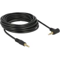 DeLOCK 3.5mm Male to Male Black 5m Right-Angle Audio Cable