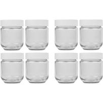Rommelsbacher yoghurt maker replacement glass set JG 8, glass (transparent / white, 8 pieces)