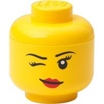 Room Copenhagen LEGO Storage Head "Whinky", mini, storage box (yellow)