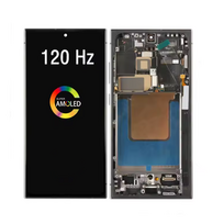 Riff AMOLED Display For Samsung Galaxy S24 Ultra S928 LCD Display Touch Screen Assembly 6.7 EU with support fingerprint Gray Frame Fully tested