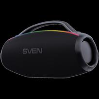 2.1 portable speaker SVEN PS-399, black, power output 50+2x25W (RMS), Auracast, Waterproof (IPx5), TWS, Bluetooth, USB, lithium battery