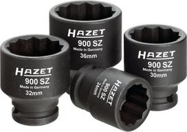 Hazet socket wrench set 905, 1/2, 30 pieces, tool set (blue, with reversible ratchet)