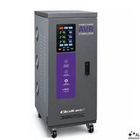 Qoltec Three-phase AVR MULTIPROTECTION voltage stabiliser | 15kVA | Accuracy ± 3% | 3-phase servo motor | LCD | Expert Line