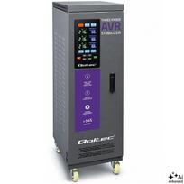 Qoltec Three-phase AVR MULTIPROTECTION voltage stabiliser | 40kVA | Accuracy ± 3% | 3-phase servo motor | LCD | Expert Line